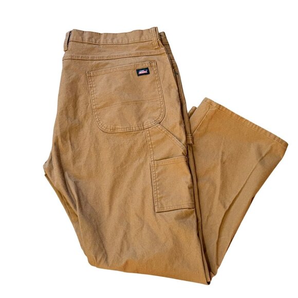Dickies Jeans Men's 42X32 Brown Duck Carpenter Relaxed Fit Straight Leg Stretch - Picture 1 of 10